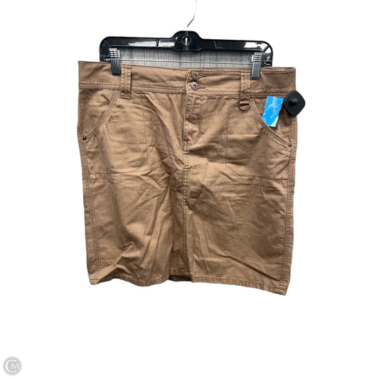 Skirt Midi By Faded Glory In Brown, Size: 10