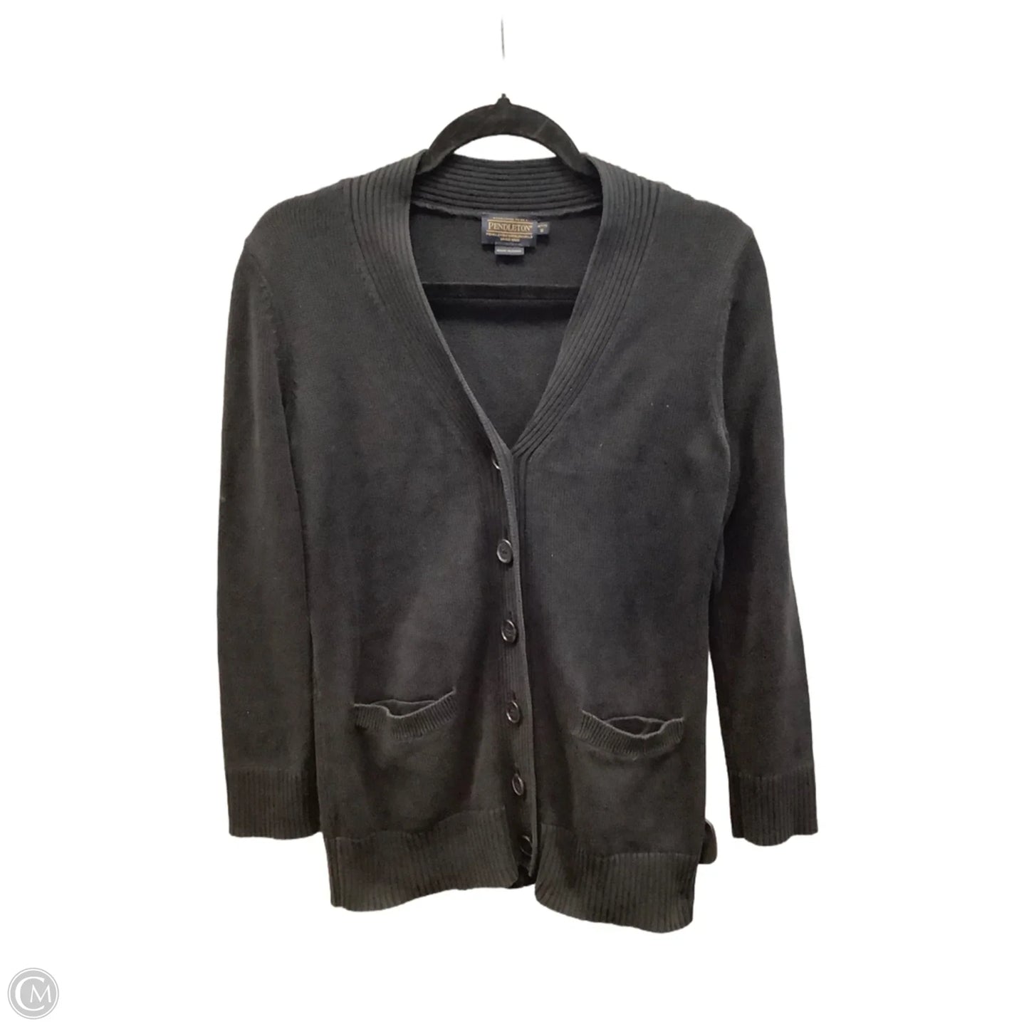 Sweater Cardigan By Pendleton In Black, Size: Sp