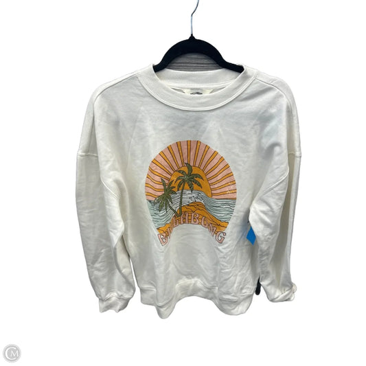 Sweatshirt Crewneck By Billabong In White, Size: M