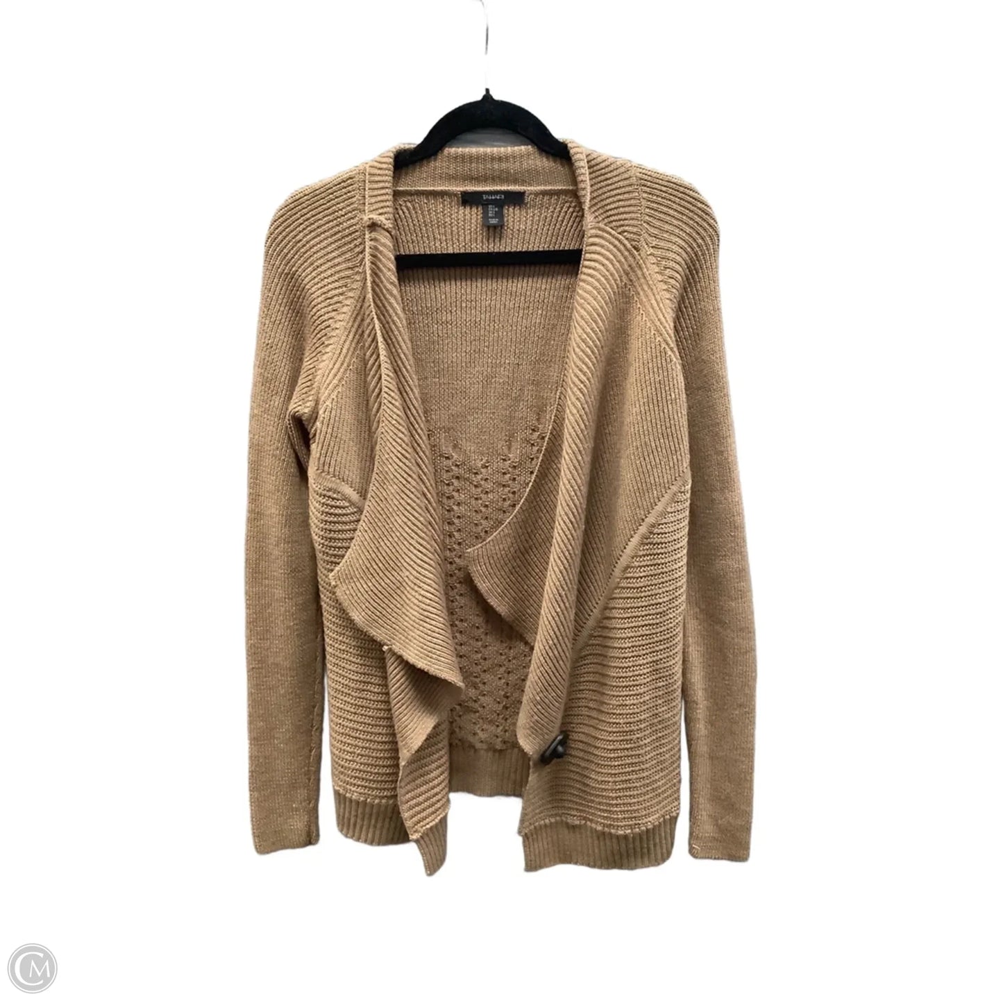 Sweater Cardigan By Tahari In Tan, Size: L