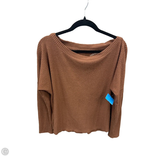 Top Long Sleeve By Aeropostale In Brown, Size: M