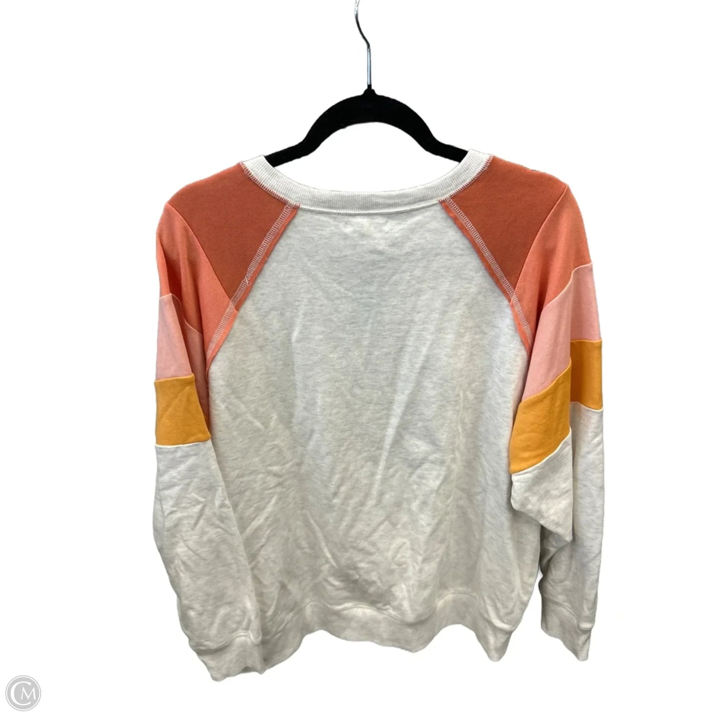 Top Long Sleeve By Maurices In Grey & Orange, Size: Xl
