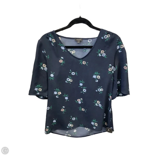 Top Short Sleeve By Ann Taylor In Blue, Size: Xs