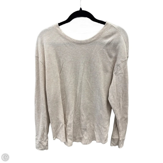Top Long Sleeve By Time And Tru In Beige, Size: Xl