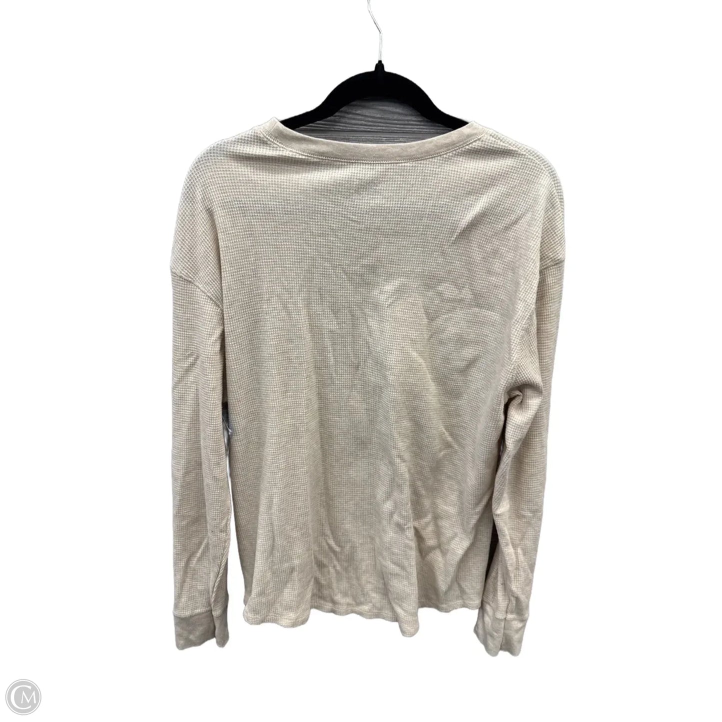 Top Long Sleeve By Time And Tru In Beige, Size: Xl