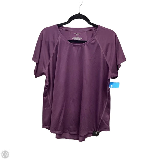 Athletic Top Short Sleeve By Tek Gear In Purple, Size: Xxl