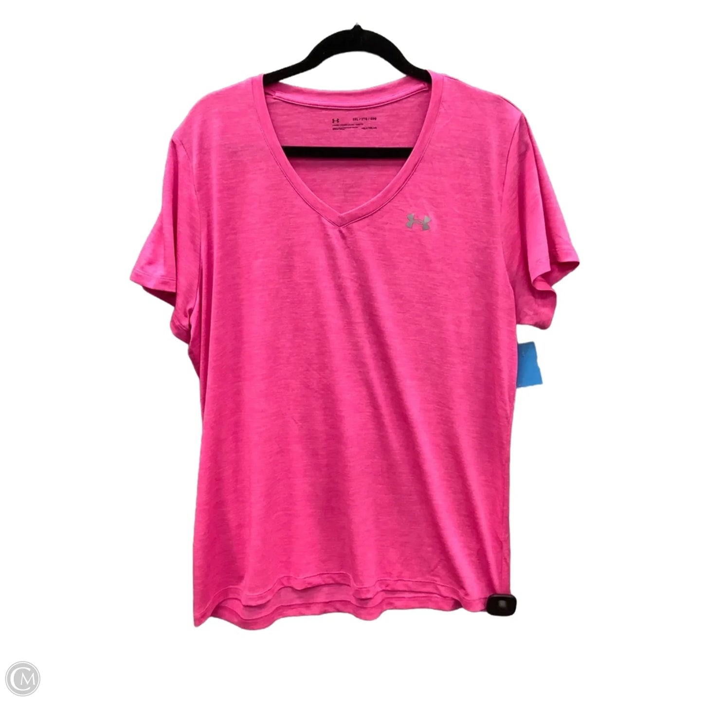 Athletic Top Short Sleeve By Under Armour In Pink, Size: 2x