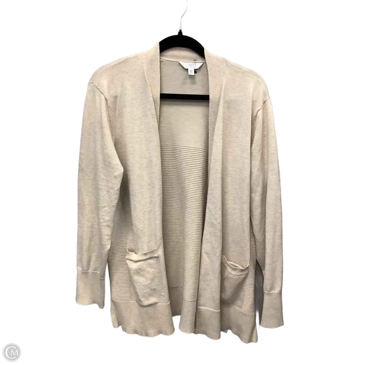 Cardigan By Time And Tru In Beige, Size: Xxl
