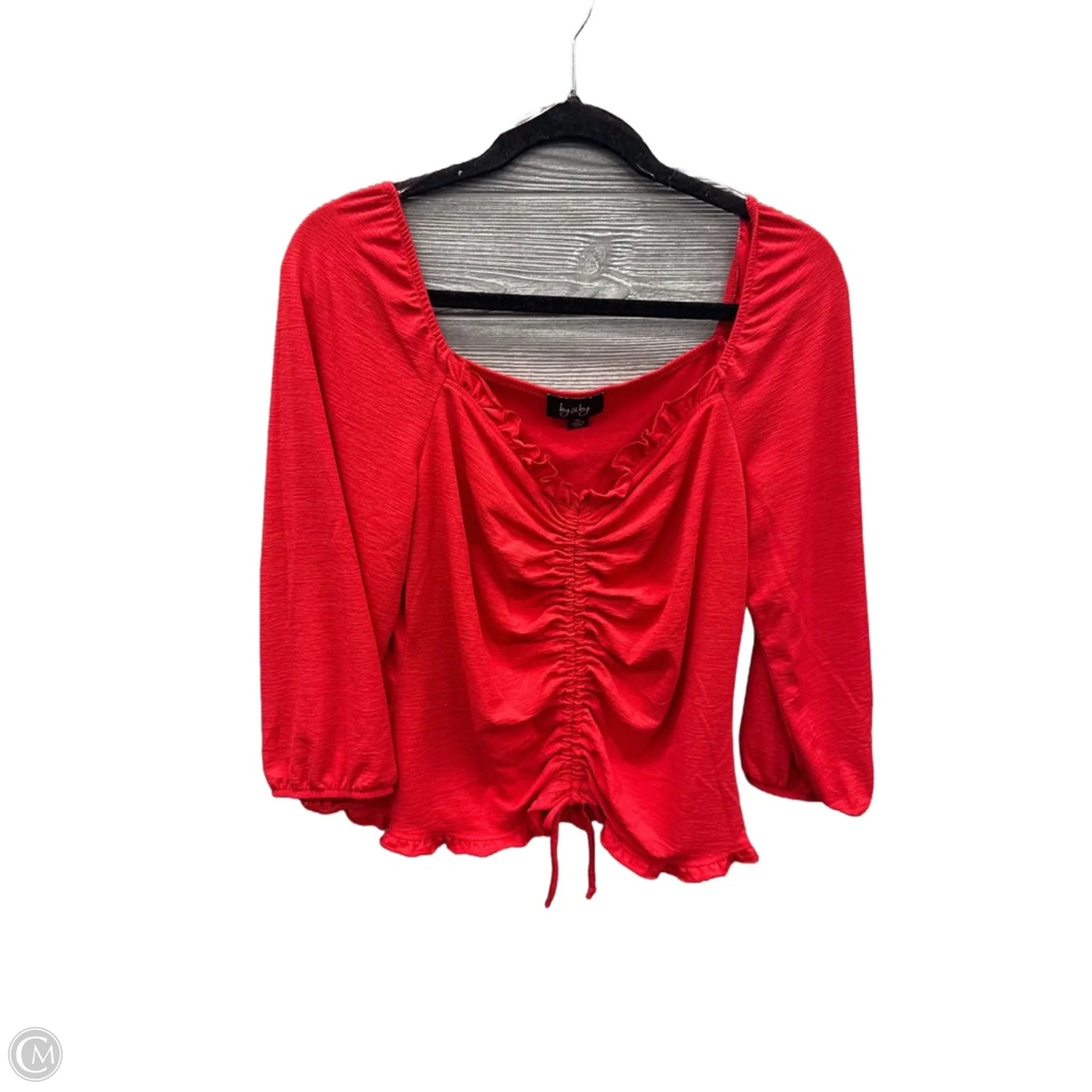 Blouse Long Sleeve By By & By In Red, Size: Xl
