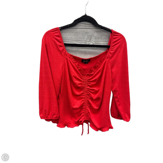Blouse Long Sleeve By By & By In Red, Size: Xl