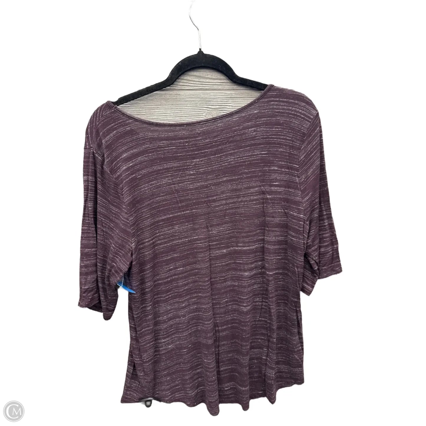 Top Short Sleeve By Apt 9 In Purple, Size: Xl