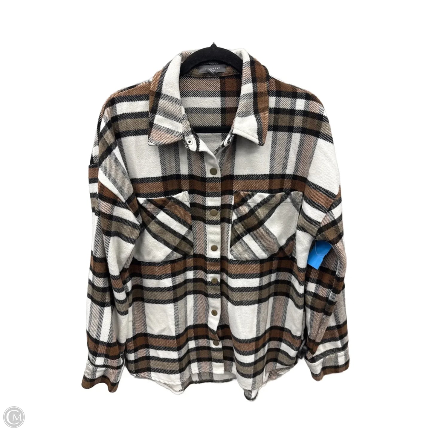 Jacket Shirt By Primark In Plaid Pattern, Size: Xl