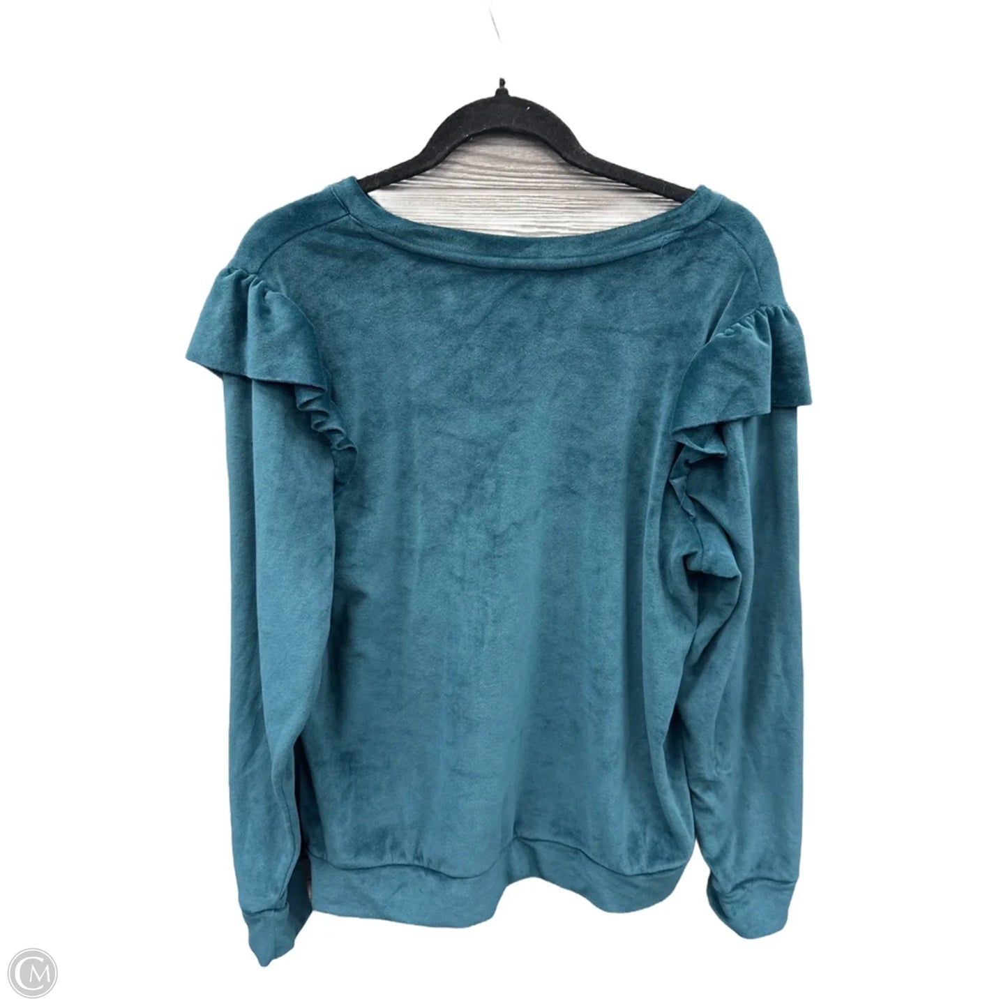 Top Long Sleeve By Lc Lauren Conrad In Green, Size: L