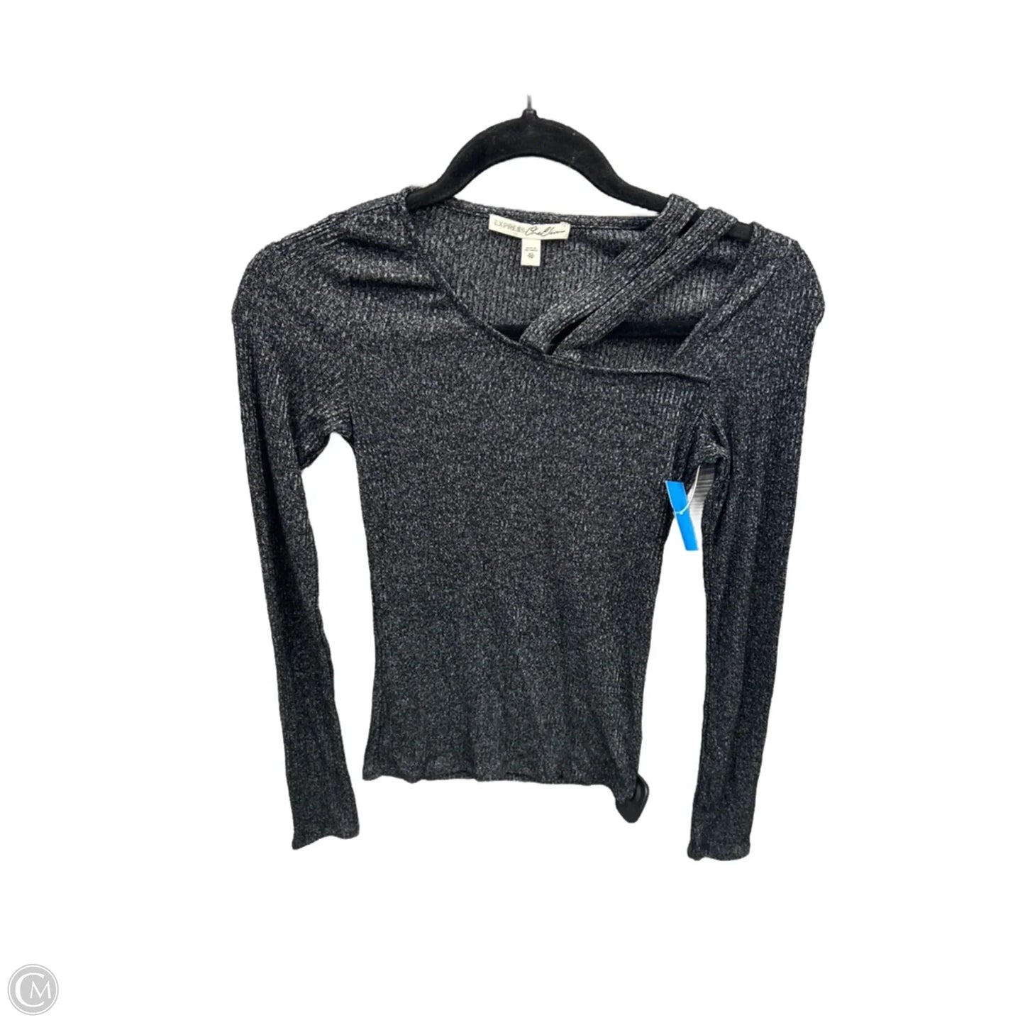 Top Long Sleeve By Express In Grey, Size: Xs