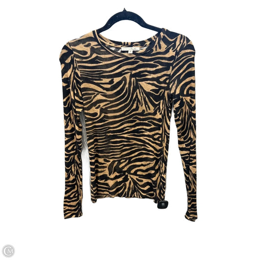 Top Long Sleeve By Express In Animal Print, Size: Xs