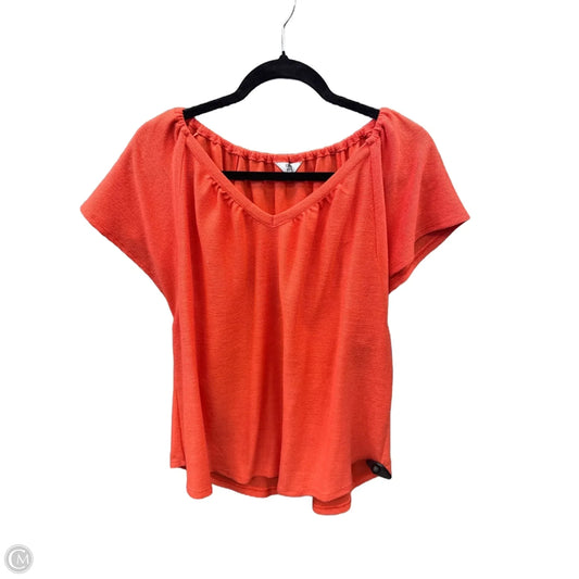 Top Short Sleeve By Crown And Ivy In Orange, Size: Xl