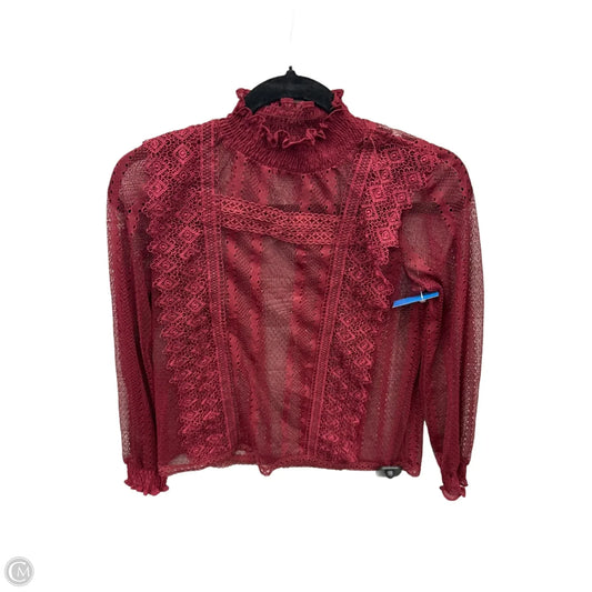 Top Long Sleeve By Clothes Mentor In Red, Size: Xs