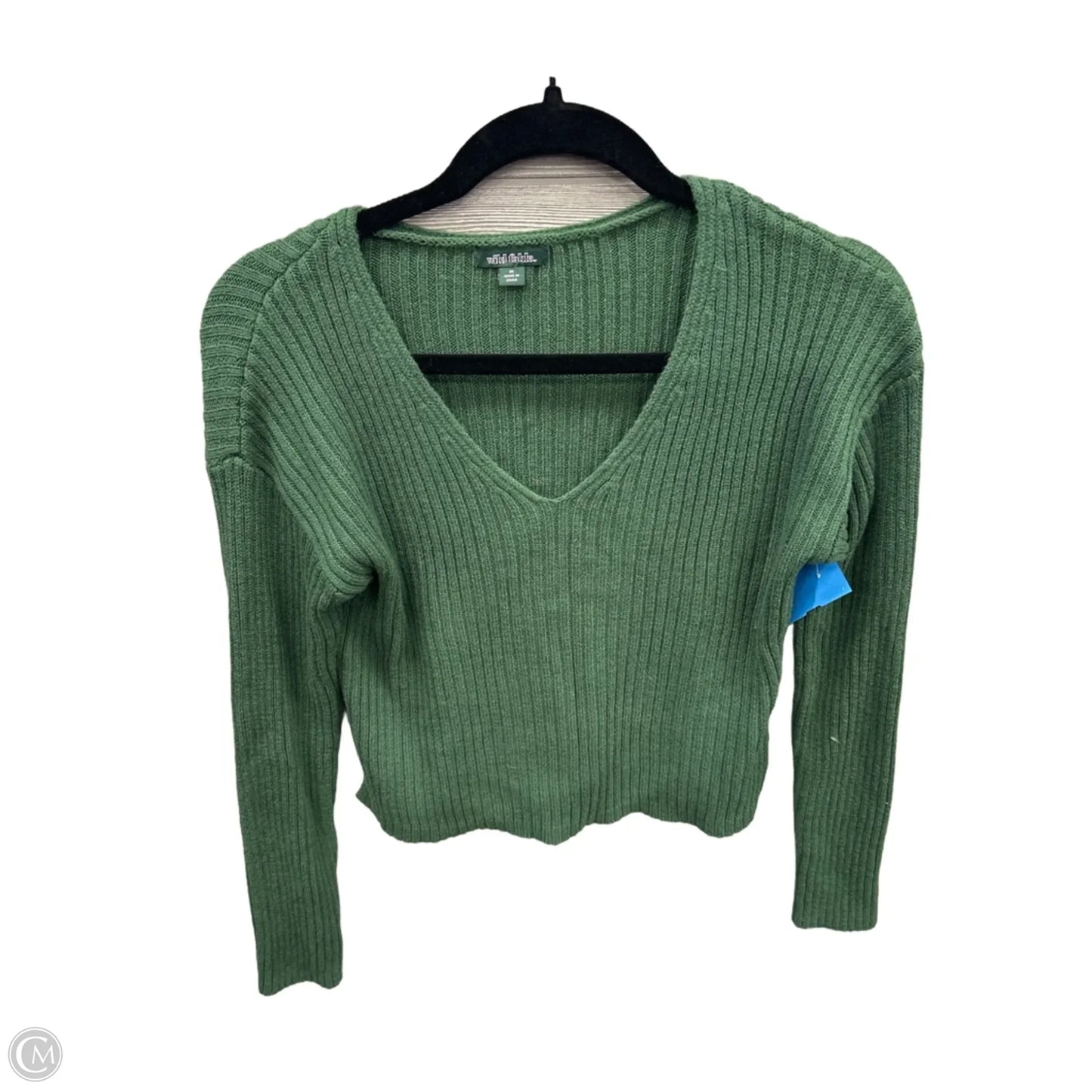 Top Long Sleeve By Wild Fable In Green, Size: M