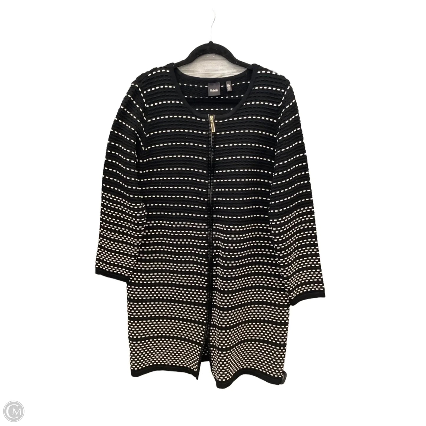 Dress Sweater By Rafaella In Black & White, Size: Xl