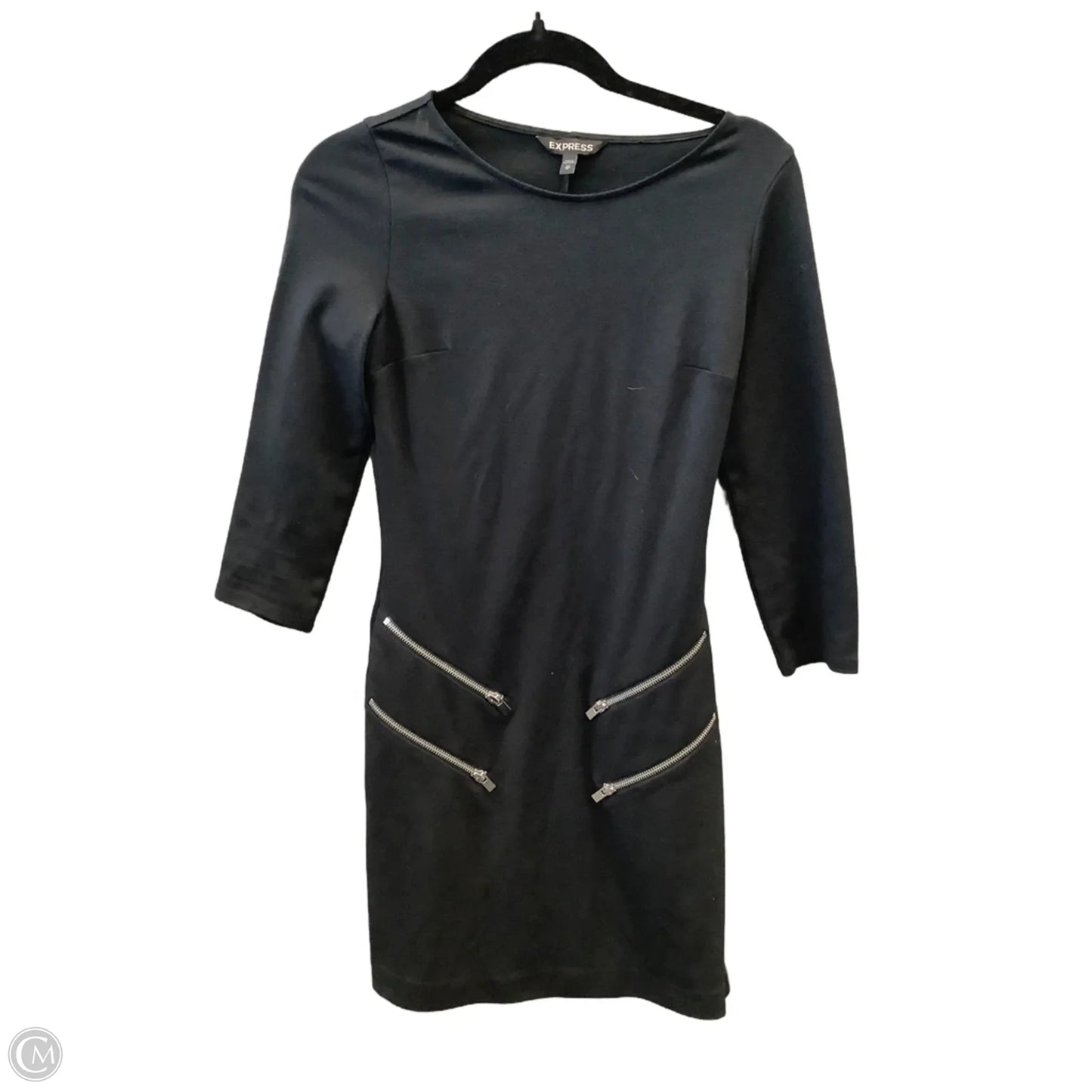 Dress Casual Midi By Express In Black, Size: Xs
