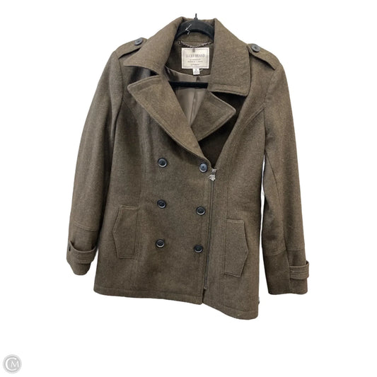 Coat Peacoat By Lucky Brand In Green, Size: S