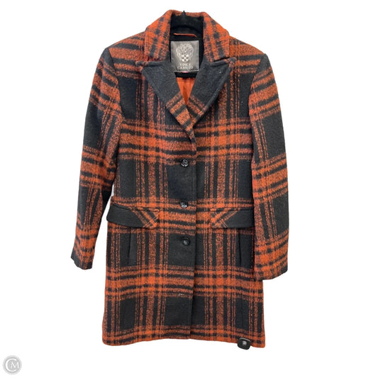 Coat Peacoat By Vince Camuto In Black & Orange, Size: M