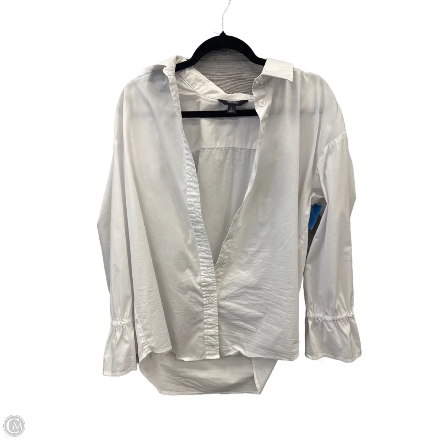 Top Long Sleeve By Simply Vera In White, Size: L