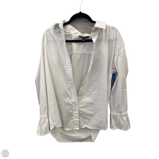 Top Long Sleeve By Simply Vera In White, Size: L