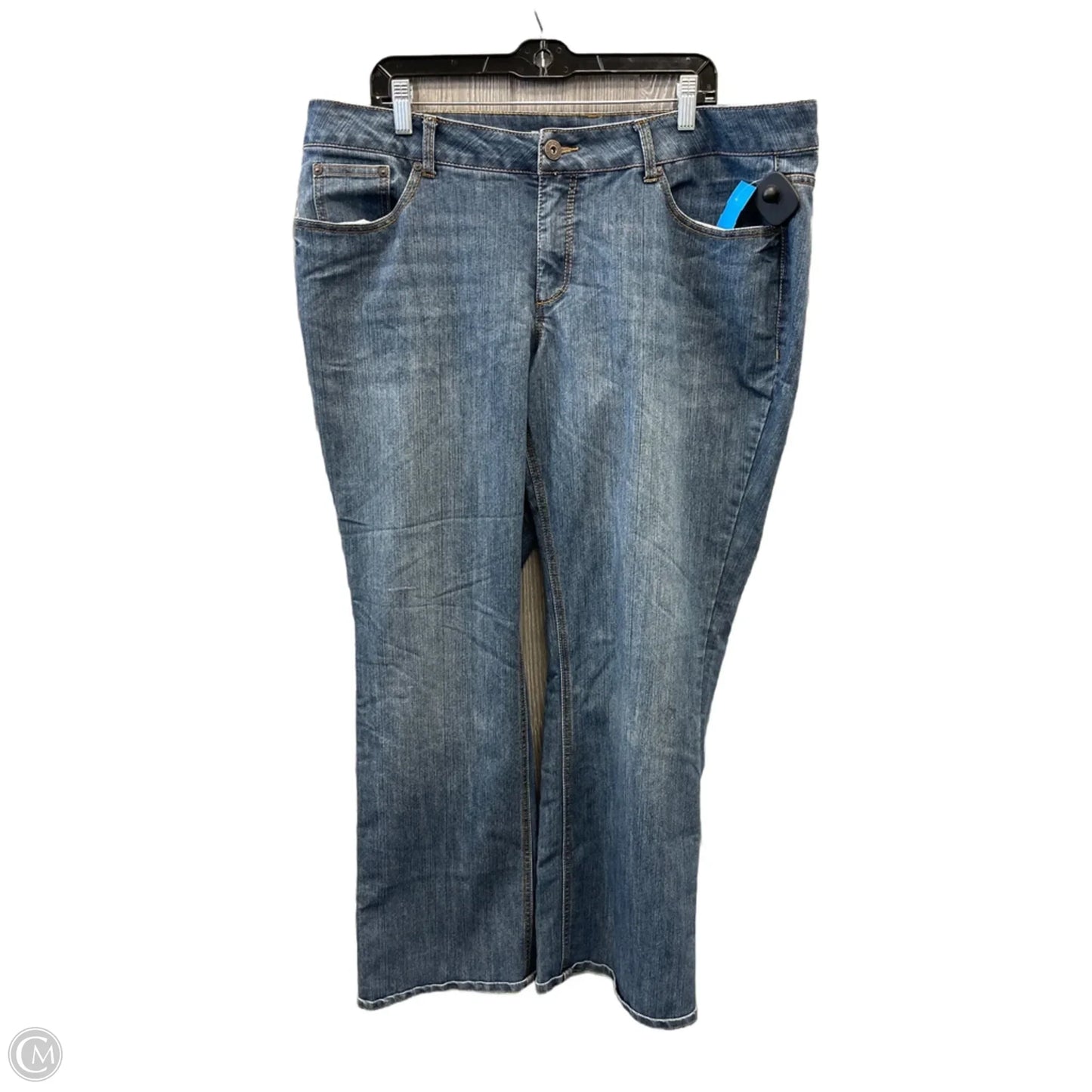 Jeans Boot Cut By Falls Creek In Blue Denim, Size: 18