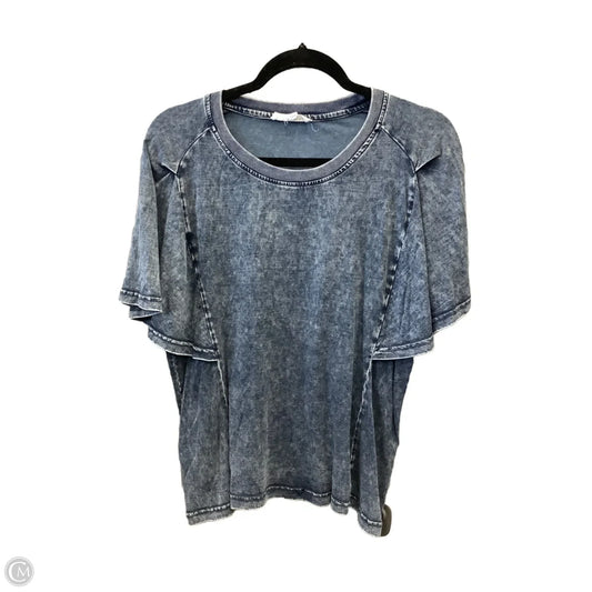 Top Short Sleeve By Jane And Delancey In Blue, Size: L