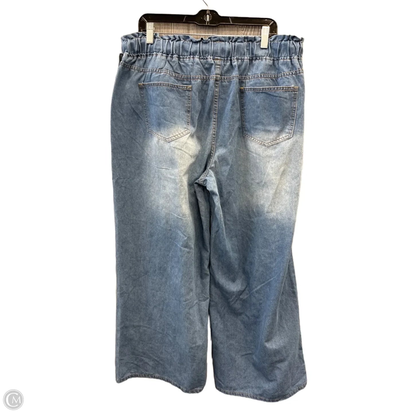 Jeans Wide Leg By Shein In Blue Denim, Size: 22