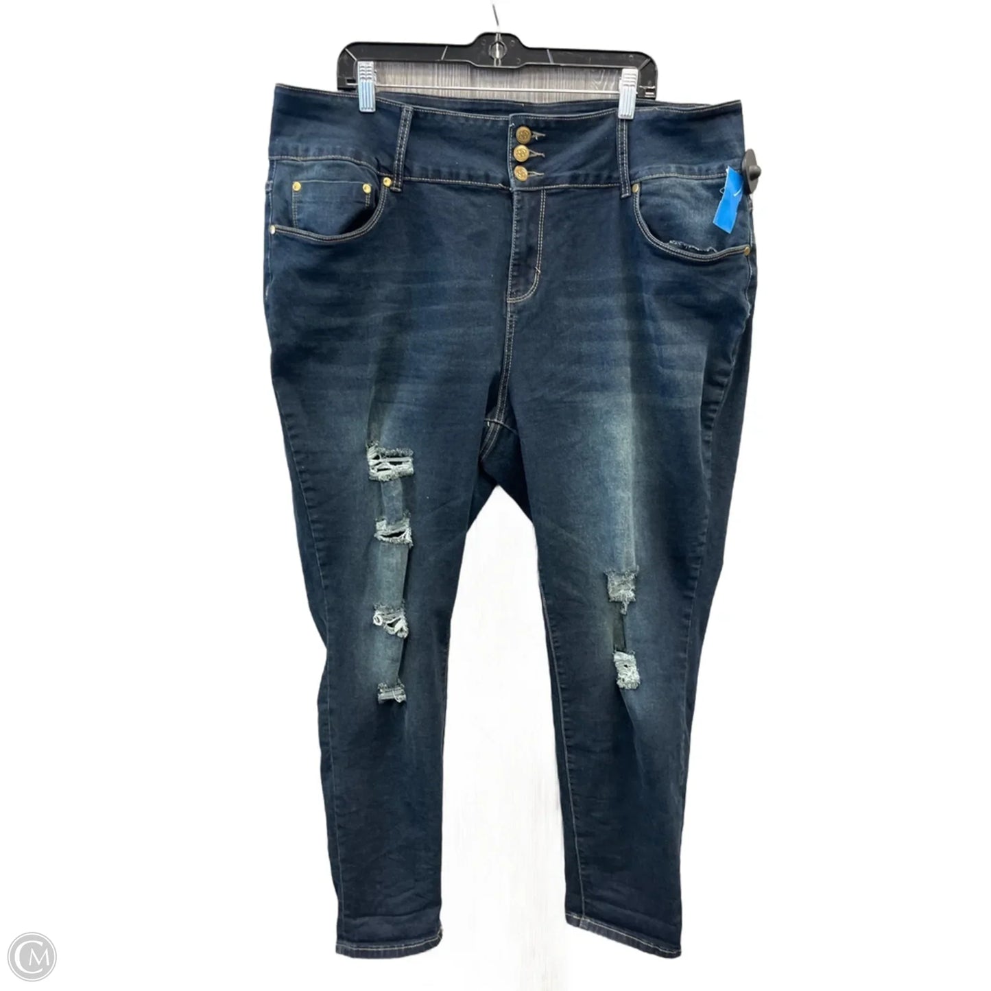 Jeans Jeggings By Clothes Mentor In Blue Denim, Size: 22