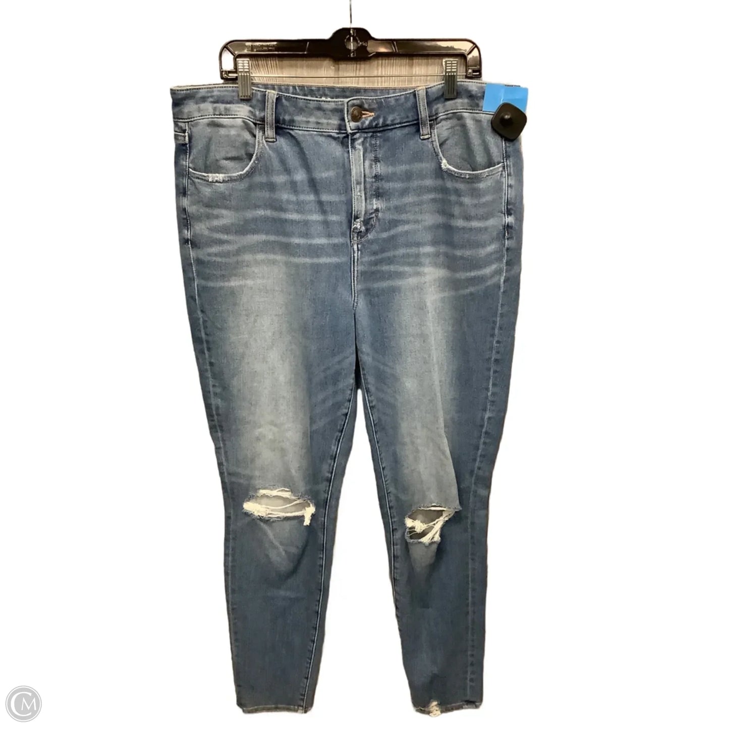 Jeans Jeggings By American Eagle In Blue Denim, Size: 16