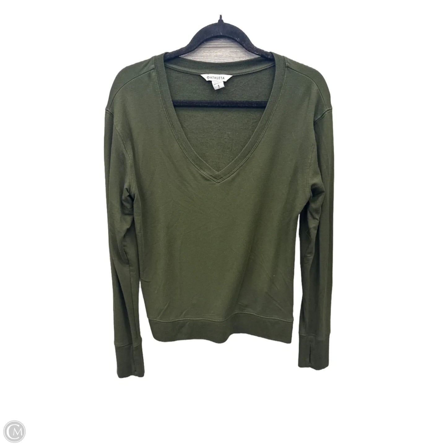 Athletic Top Long Sleeve Crewneck By Athleta In Green, Size: S