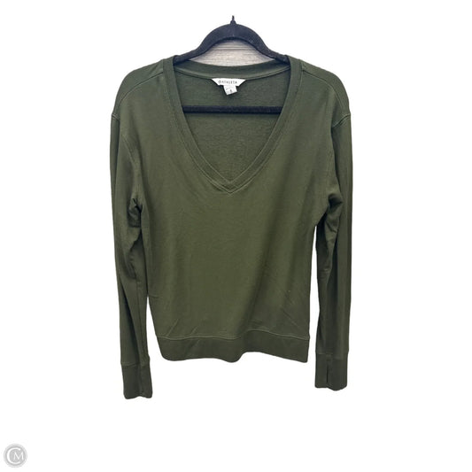 Athletic Top Long Sleeve Crewneck By Athleta In Green, Size: S