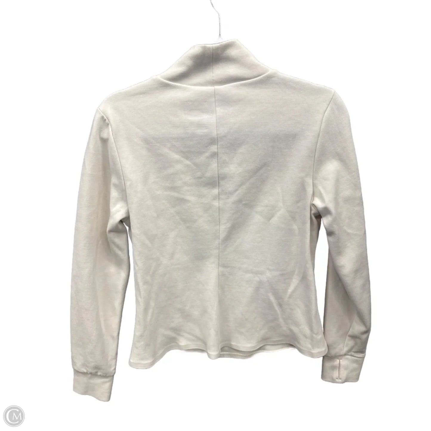 Athletic Top Long Sleeve Collar By The North Face In White, Size: M