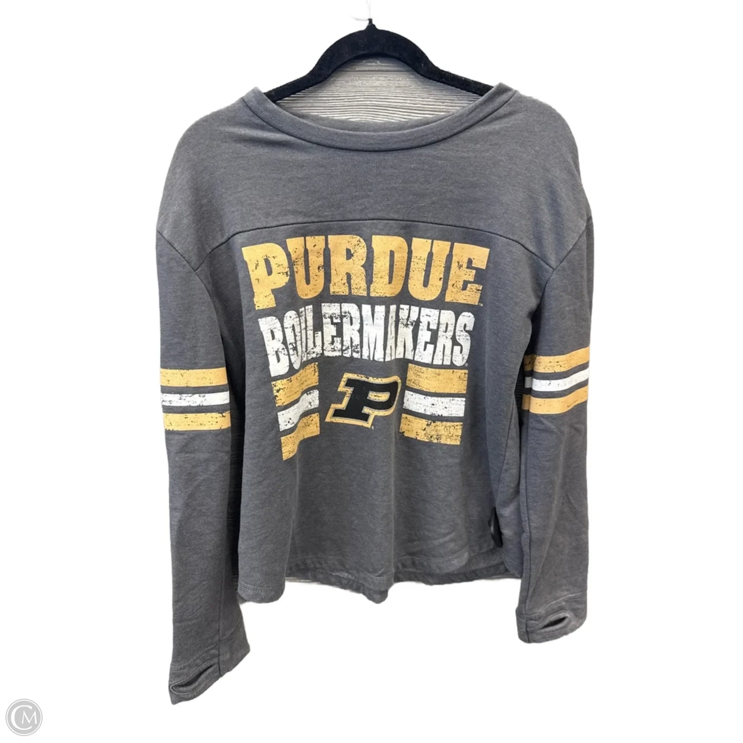 Top Long Sleeve By Clothes Mentor In Grey, Size: M