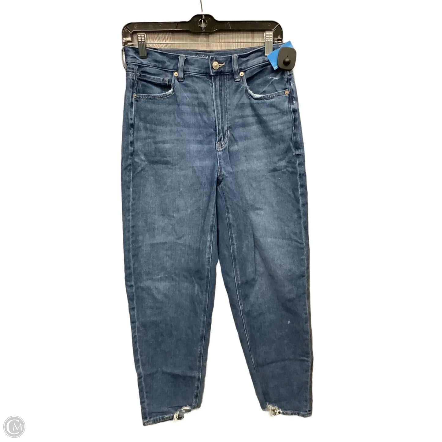 Jeans Straight By American Eagle In Blue Denim, Size: 6