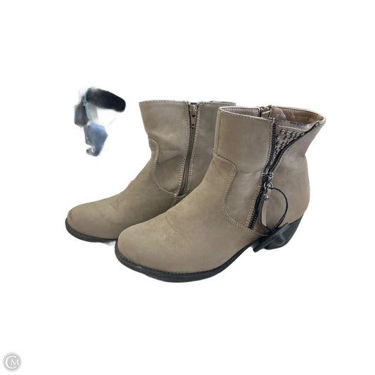 Boots Ankle Heels By Easy Street In Tan, Size: 8