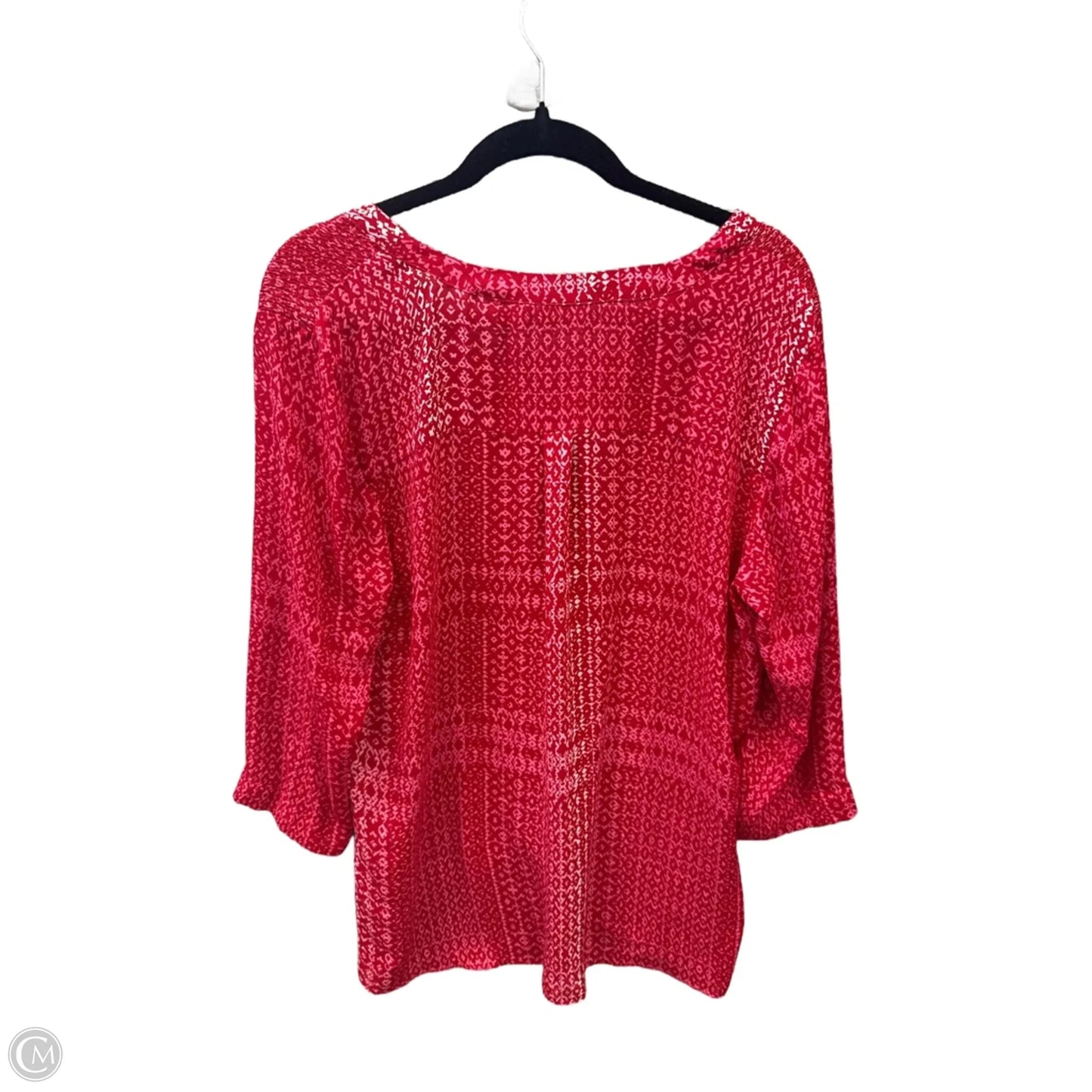 Top Long Sleeve By Ana In Red, Size: Xl