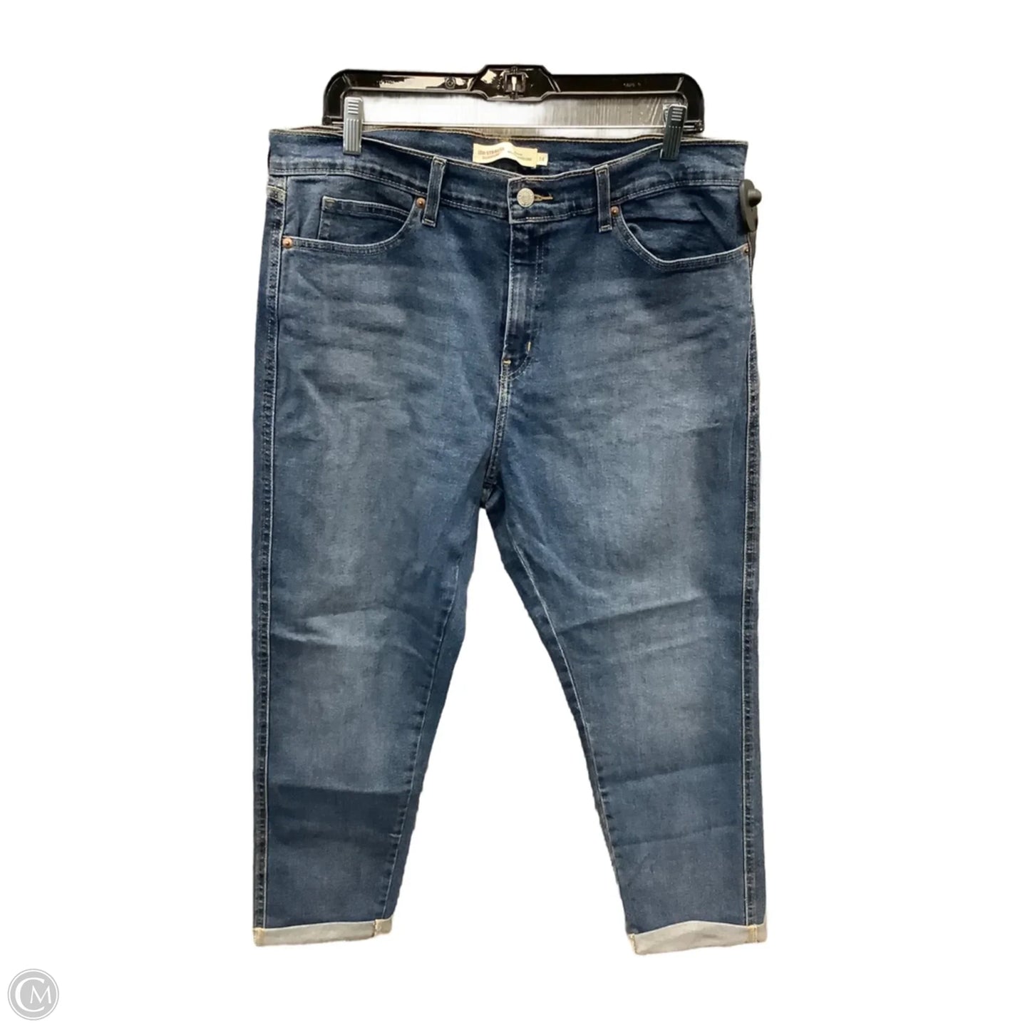 Jeans Boyfriend By Levis Signature In Blue Denim, Size: 14