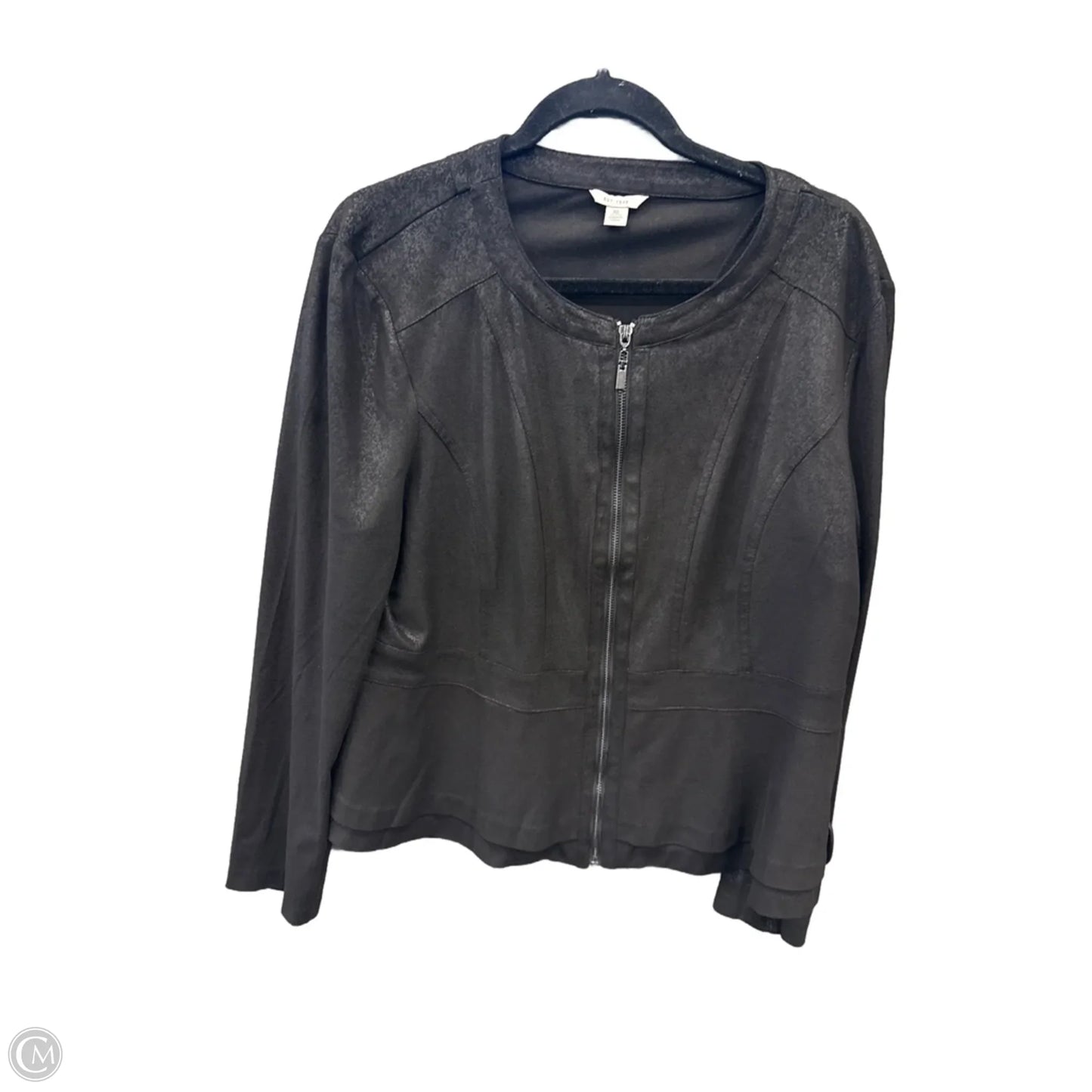 Top Long Sleeve By Cato In Black, Size: Xl
