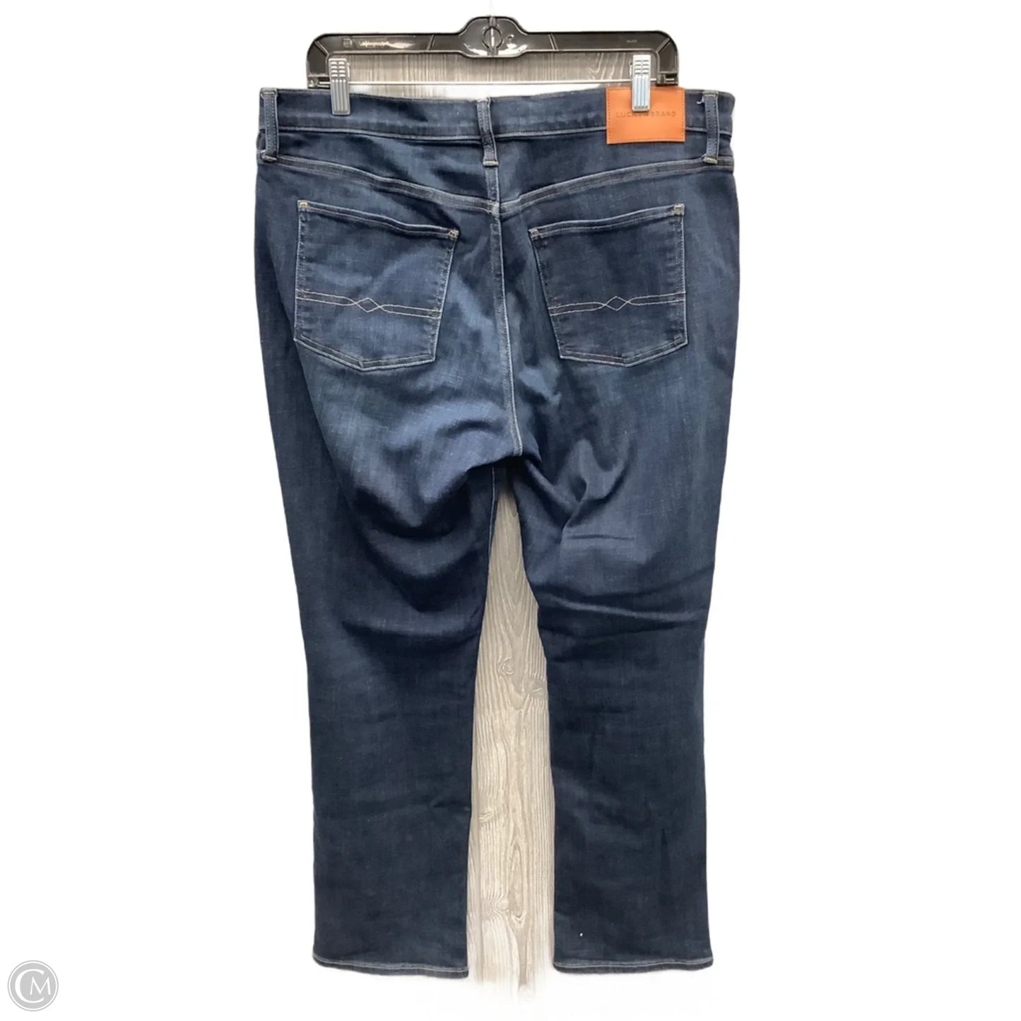 Jeans Straight By Lucky Brand In Blue Denim, Size: 14