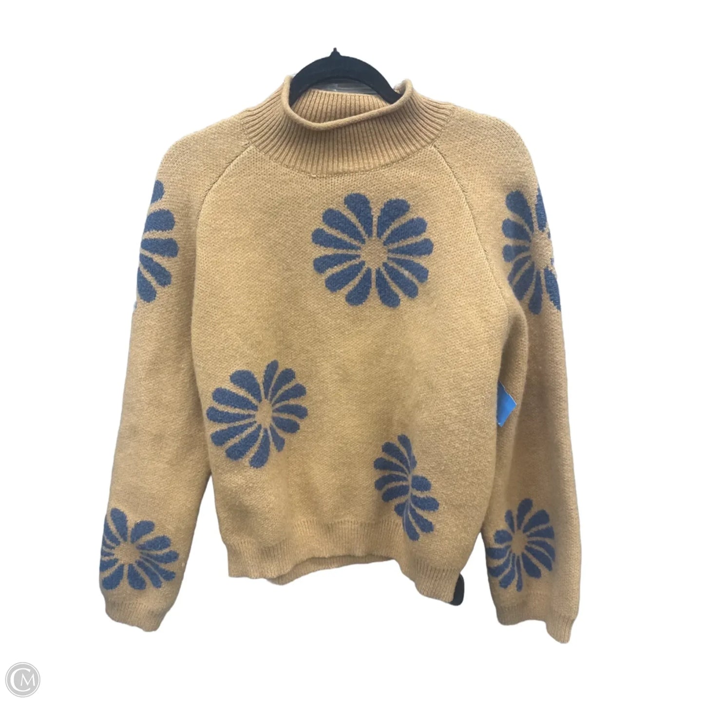 Sweater By Clothes Mentor In Blue & Tan, Size: Xxl