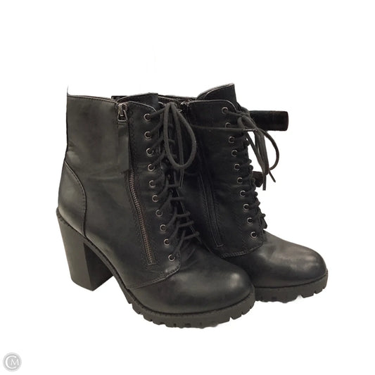 Boots Ankle Heels By Soda In Black, Size: 11