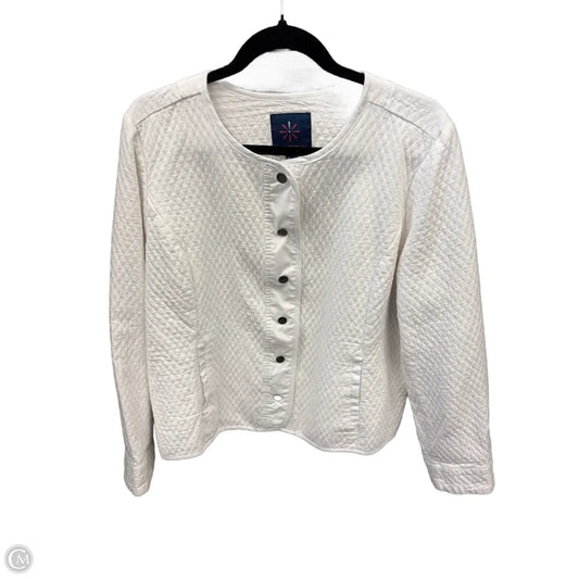 Jacket Other By Isaac Mizrahi Live Qvc In White, Size: L