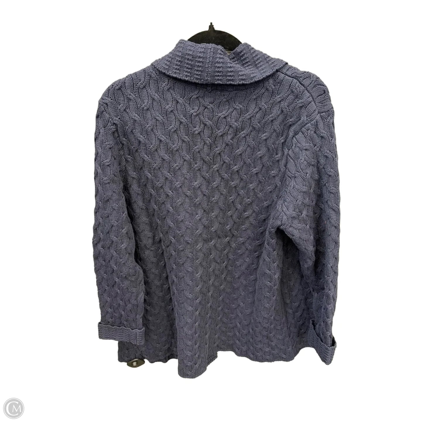 Sweater Cardigan By Appleseeds In Navy, Size: Xlp