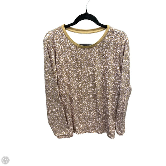 Top Long Sleeve By Lands End In Brown & Pink, Size: 1x