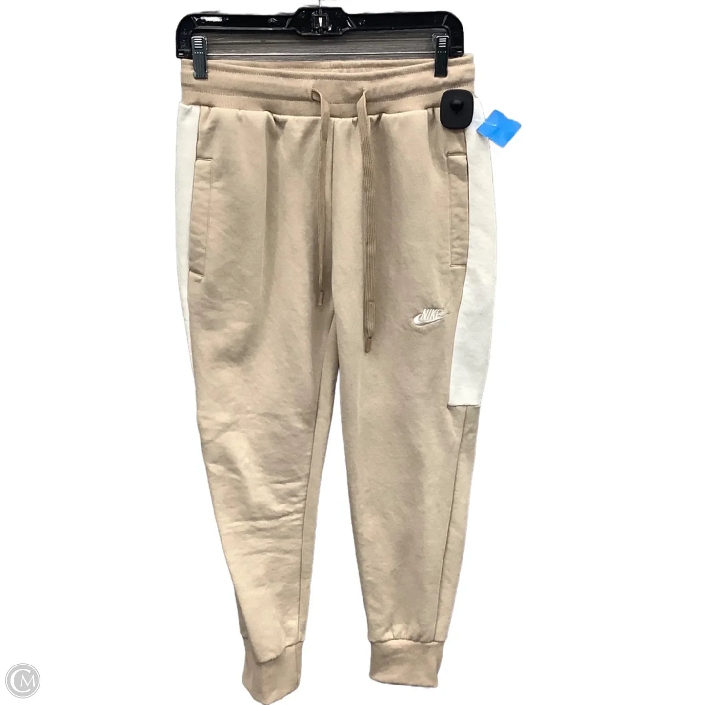 Athletic Pants By Nike Apparel In Beige, Size: S