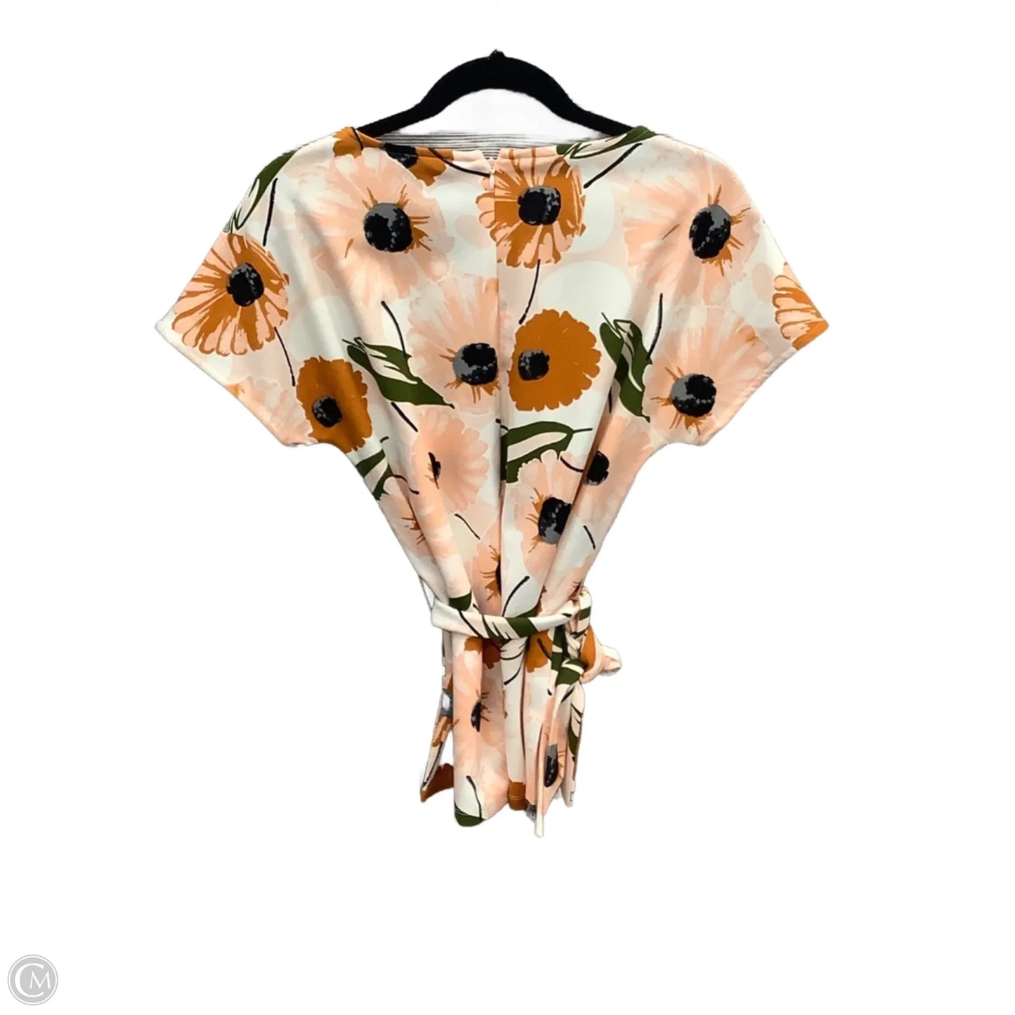 Blouse Short Sleeve By Ann Taylor In Peach, Size: S